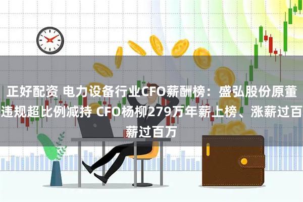正好配资 电力设备行业CFO薪酬榜：盛弘股份原董事违规超比例减持 CFO杨柳279万年薪上榜、涨薪过百万